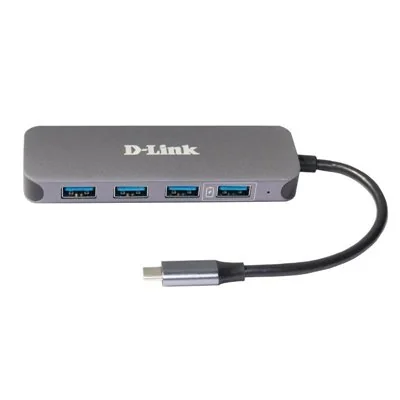D-Link DUB-2340 Hub USB-C a 4xUSB 3.0 PD Negro