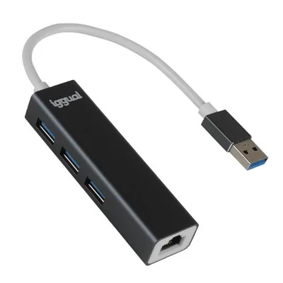 Iggual HUB USB 3.0 con RJ45 Gigabit +3x Puertos USB 3.0 para Iggual HUB USB 3.0 con RJ45 Gigabit +3x Puertos USB 3.0 para