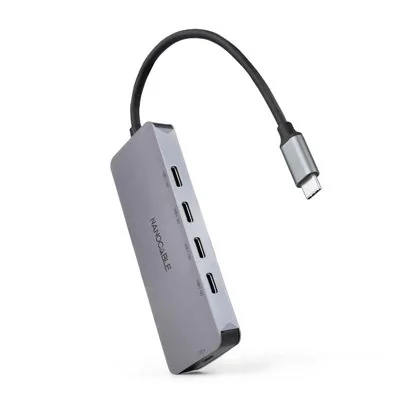 Hub USB Tipo-C Nanocable 10.16.4505/ 4xUSB Tipo-C/ 1xUSB Tipo-C Hub USB Tipo-C Nanocable 10.16.4505/ 4xUSB Tipo-C/ 1xUSB Tipo-C