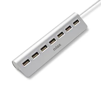 Nilox NXHU7ALU2 HUB 7 Puertos USB Gris Nilox NXHU7ALU2 HUB 7 Puertos USB Gris