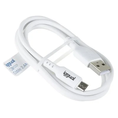 Iggual cable usb-a/micro-usb 100 cm blanco Iggual cable usb-a/micro-usb 100 cm blanco