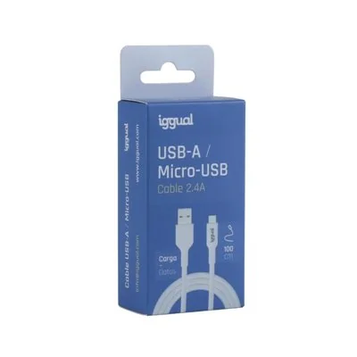 Iggual cable usb-a/micro-usb 100 cm blanco Iggual cable usb-a/micro-usb 100 cm blanco