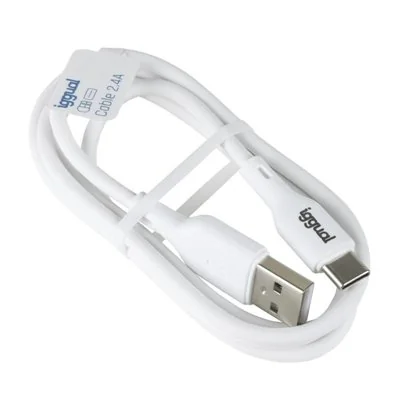 Iggual cable usb-a/usb-c 100 cm blanco