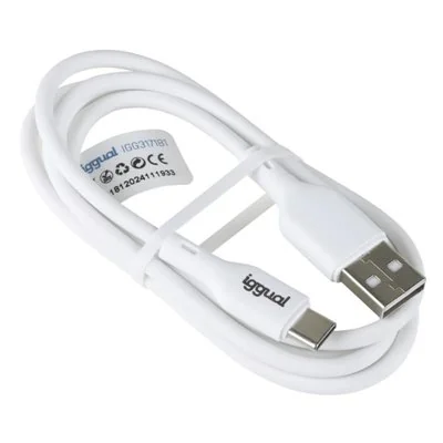 Iggual cable usb-a/usb-c 100 cm blanco q3.0 3a Iggual cable usb-a/usb-c 100 cm blanco q3.0 3a