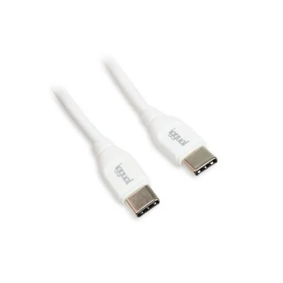Iggual Cable USB-C/USB-C Quickcharge 3.0 1m Blanco Iggual Cable USB-C/USB-C Quickcharge 3.0 1m Blanco