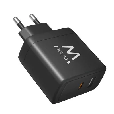 Ewent EW1330 Cargador Rápido GaN de 2 puertos (USB-C y USB-A)