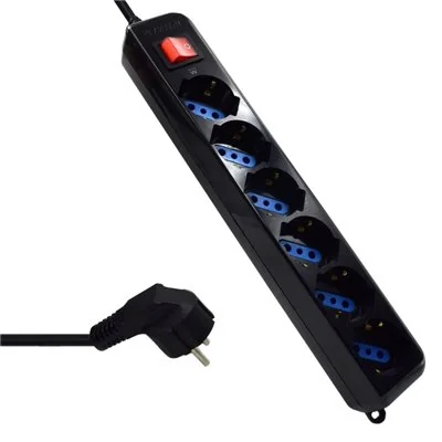 Ewent Regleta 6 Tomas con Interruptor Negro Ewent Regleta 6 Tomas con Interruptor Negro