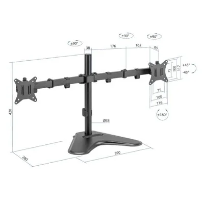 Iggual ssm02 soporte sobremesa 2 monitores 13"-32"
