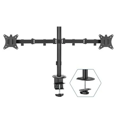 Iggual spm02 soporte pinza 2 monitores 17"-32"