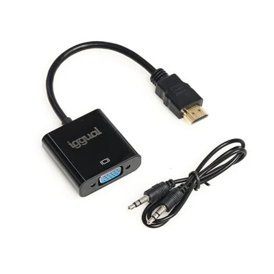 Iggual adaptador hdmi a vga + audio (3.5 mm) Iggual adaptador hdmi a vga + audio (3.5 mm)