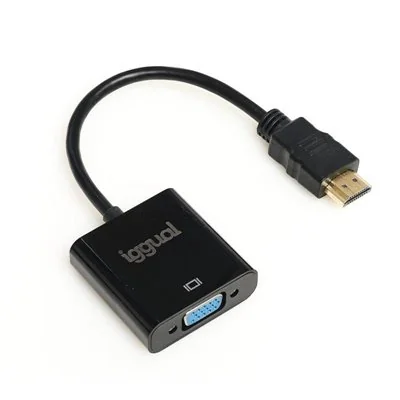 Iggual adaptador hdmi a vga + audio (3.5 mm) Iggual adaptador hdmi a vga + audio (3.5 mm)