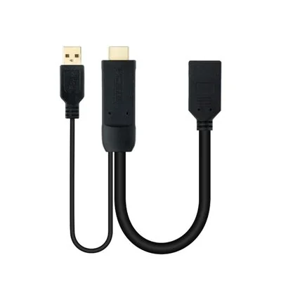 Nanocable Conversor HDMI 2.0 a DisplayPort V1.2 20cm Negro
