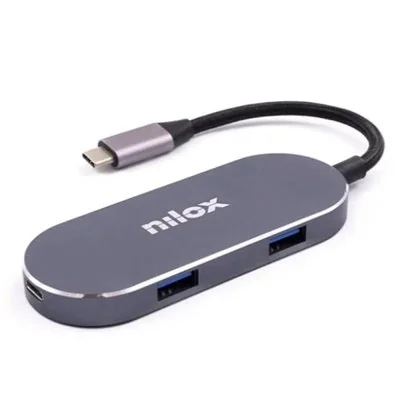 Nilox NXDSUSBC01 Docking Station USB-C Gris