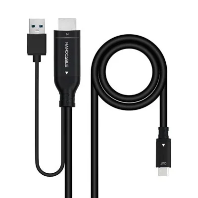 Nanocable Cable DisplayPort Macho a USB-C Macho 1.8m Negro