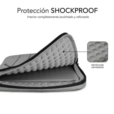 Subblim Funda Air Padding 360 Sleeve Light Grey para Portátil Subblim Funda Air Padding 360 Sleeve Light Grey para Portátil