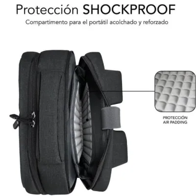 Subblim Traveller Airpadding Mochila Gris para Portátil 15.6"