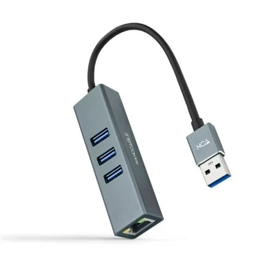 Nanocable Hub USB 3.0 a Ethernet Gigabit +3x USB 3.0 Aluminio