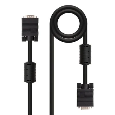 Nanocable Cable VGA con Ferrita HDB15 Macho/Macho 1.8m Negro Nanocable Cable VGA con Ferrita HDB15 Macho/Macho 1.8m Negro