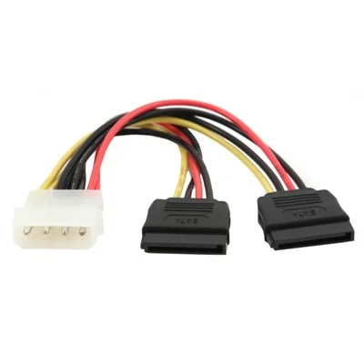 Gembird Cable de Alimentación Molex a 2x SATA 15cm Gembird Cable de Alimentación Molex a 2x SATA 15cm