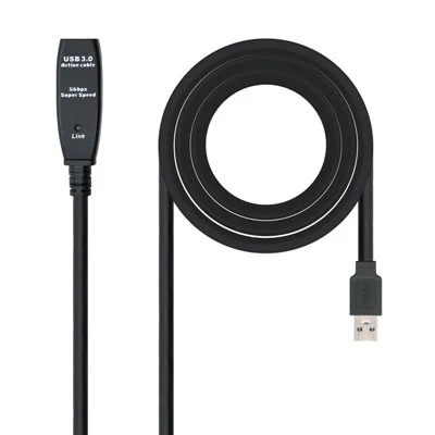 Nanocable Prolongador Amplificado USB 3.0 A/M-A/H 5m Negro Nanocable Prolongador Amplificado USB 3.0 A/M-A/H 5m Negro