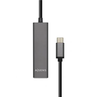 Aisens HUB USB 3.1 Tipo C a 4x USB 3.1 Tipo A 15cm Gris Aisens HUB USB 3.1 Tipo C a 4x USB 3.1 Tipo A 15cm Gris