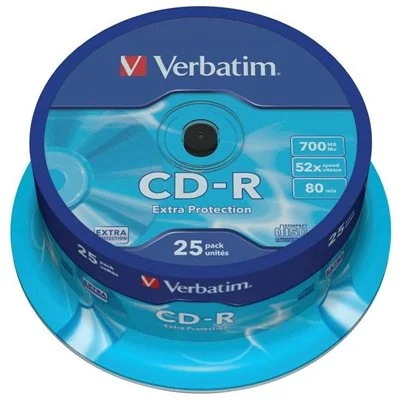 Verbatim Datalife CD-R 52x Bobina 25 Unds Verbatim Datalife CD-R 52x Bobina 25 Unds