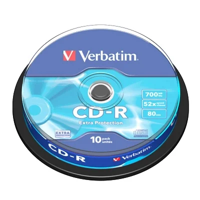 CD-R Verbatim Datalife 52X/ Tarrina-10uds CD-R Verbatim Datalife 52X/ Tarrina-10uds