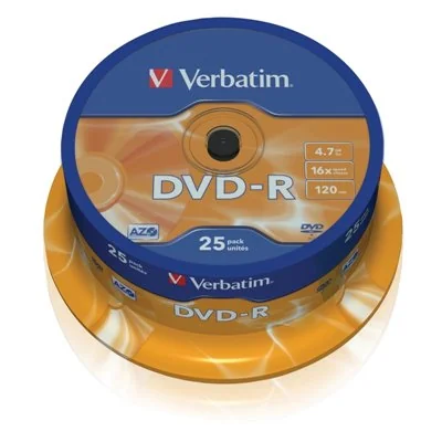 DVD-R Verbatim Advanced AZO 16X/ Tarrina-25uds DVD-R Verbatim Advanced AZO 16X/ Tarrina-25uds
