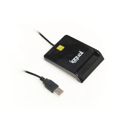 Iggual IGG316740 Lector de Tarjeta Magnética USB Negro Iggual IGG316740 Lector de Tarjeta Magnética USB Negro