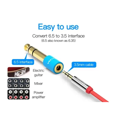 Adaptador Jack Vention VAB-S01-L/ Jack 6.5 Macho - Jack 3.5