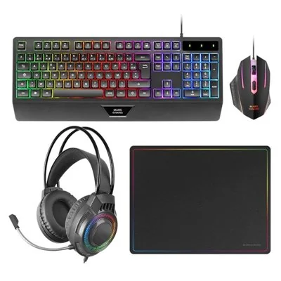 Mars Gaming MCP124PRO Combo RGB 4en1 Teclado H-Mech Ratón