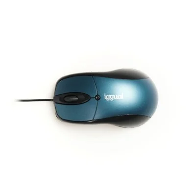Iggual ratón óptico com-ergonomic-xl-800dpi azul