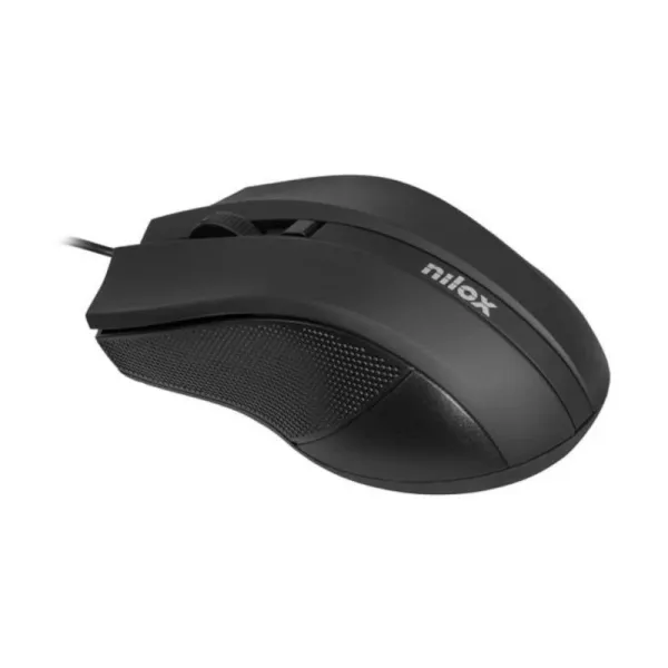 Nilox Ratón Óptico Ambidiestro 1600DPI Negro
