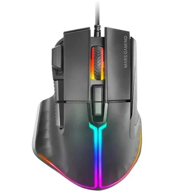 Mars Gaming MM-XT Ratón Gaming RGB Ergonómico con Reposa Pulgar