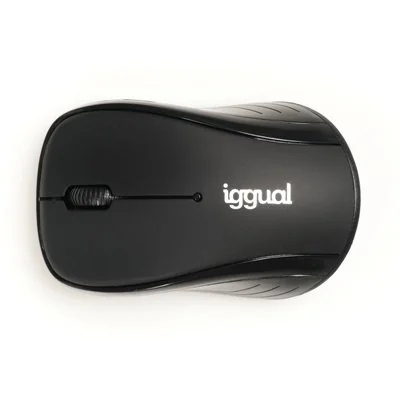 Iggual Wom-Basic Ratón Óptico Inalámbrico 1600DPI Negro