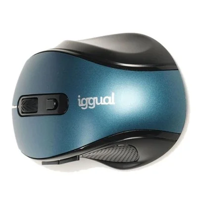 Iggual ratón inalámbrico ergonomic-m-1600dpi azul