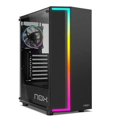 NOX Infinity Gamma Cristal Templado USB 3.0 ARGB Negra