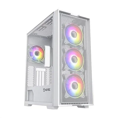 Hiditec H2 Air ARGB Blanca Acero laminado, Cristal templado+4