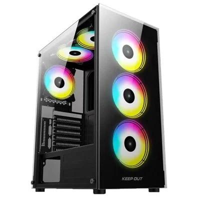 Caja Semitorre Atx Xc-210 Glass Argb Keepout