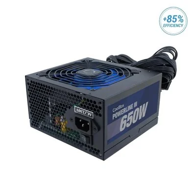 CoolBox Powerline III 650W Fuente de alimentación 20+4 pin CoolBox Powerline III 650W Fuente de alimentación 20+4 pin