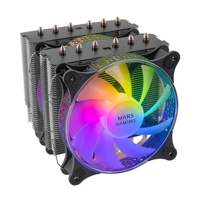 Mars Gaming MCPU-XT ARGB Doble Ventilador CPU 120mm Negro Mars Gaming MCPU-XT ARGB Doble Ventilador CPU 120mm Negro