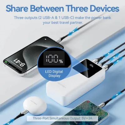 Vention FHMW0 Powerbank 30000mAh 22.5W Blanca Vention FHMW0 Powerbank 30000mAh 22.5W Blanca