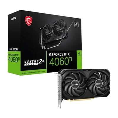 MSI Ventus 2x Black GeForce RTX 4060 Ti 8GB OC GDDR6 DLSS3
