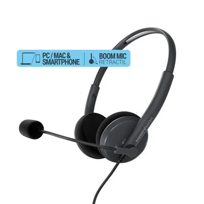 Energy Sistem Headset Office 2 Auriculares con Micrófono Negros