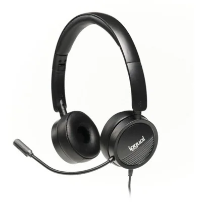 Iggual Dual Tech Auriculares con Micrófono Negros Iggual Dual Tech Auriculares con Micrófono Negros