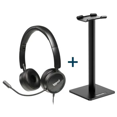 Iggual Dual Tech Set Auriculares con Micrófono + Soporte Negros Iggual Dual Tech Set Auriculares con Micrófono + Soporte Negros