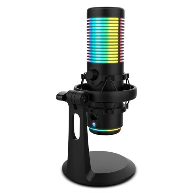 Krom Kaze Micrófono Condensador para Streaming RGB Negro