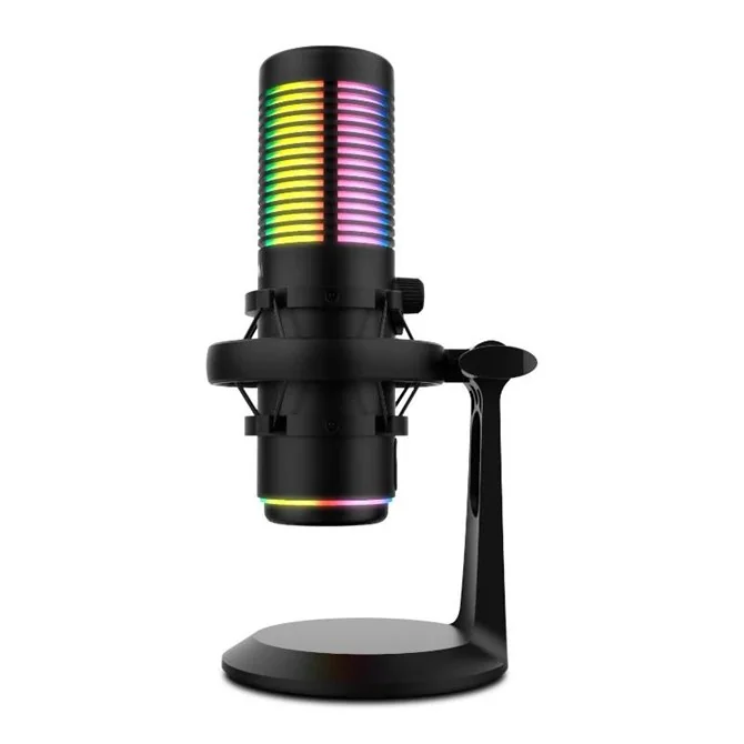 Krom Kaze Micrófono Condensador para Streaming RGB Negro