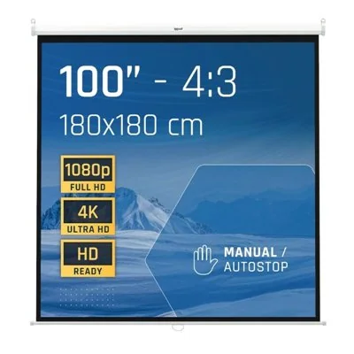 iggual Pantalla Manual 4:3 100" 180x180cm