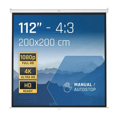 iggual Manual Screen 4:3 112" 200x200 cm iggual Manual Screen 4:3 112" 200x200 cm